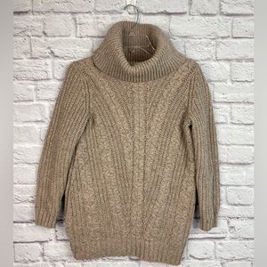 Banana Republic Cable Knit Chunky Turtleneck Sweater Size M